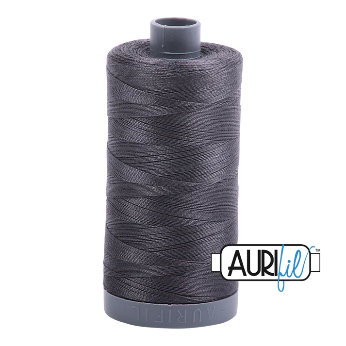 Aurifil 28wt Cotton Mako Thread - Dark Pewter (2630) - Large Spool (750m/820yd)
