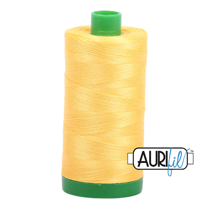 Aurifil 40wt Cotton Mako Thread - Pale Yellow (1135) - Large Spool (1000m/1094yd)