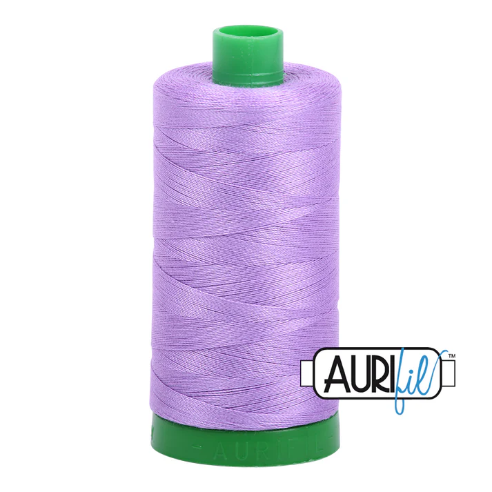 Aurifil 40wt Cotton Mako Thread - Violet (2520) - Large Spool (1000m/1094yd)