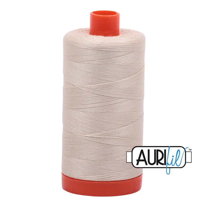 Aurifil 50wt Cotton Mako Thread - Light Beige (2310) - Large Spool (1300m/1422yd)