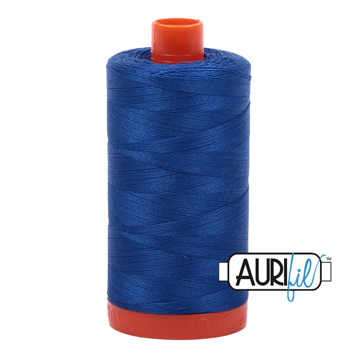 Aurifil 50wt Cotton Mako Thread - Medium Blue (2735) - Large Spool (1300m/1422yd)