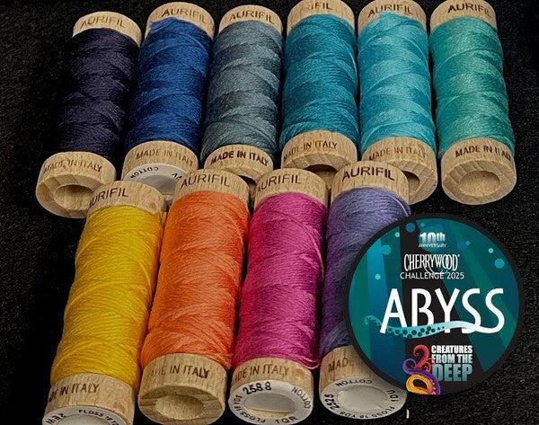 10th Anniversary Cherrywood Challenge - Aurifil Floss Collection - The Abyss  - PRE ORDER Arrives Late Fall 2024