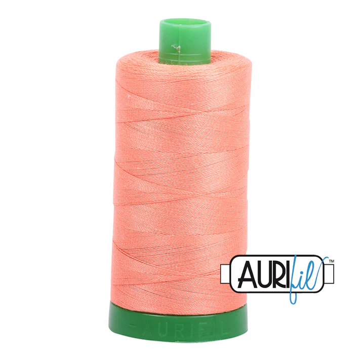 Aurifil 40wt Cotton Mako Thread - Light Salmon (2220) - Large Spool (1000m/1094yd)