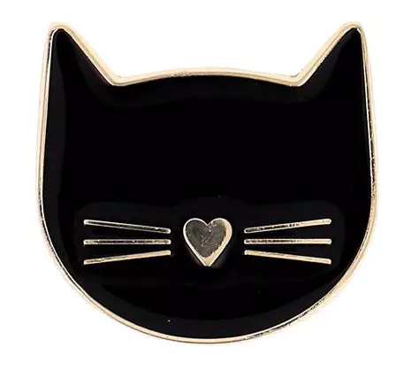 Black Cat Magnetic Needle Minder Designed by Audrey Jeanne for Bohin
