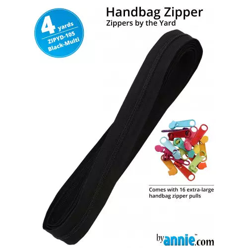 Black Multi - Zipper by the Yard (4yds) by Annie&