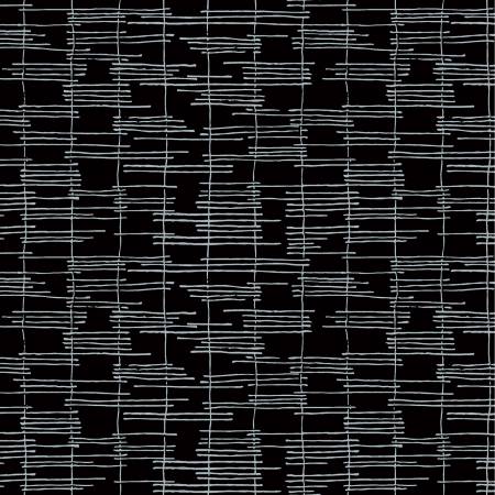 Black Trellis (52013A-2) - Essentials by Natalie Barnes for Windham Fabrics - $19.96/m ($18.42/yd)