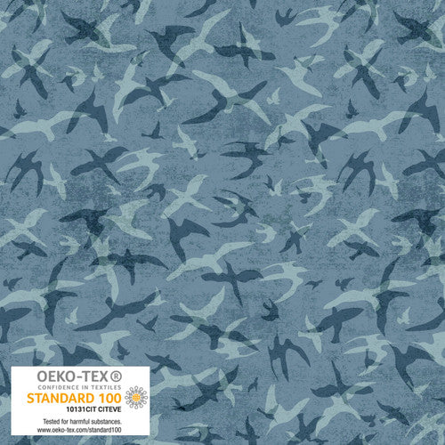 Northern Blues - Birds in Blue (4502-902) by Stof Fabrics