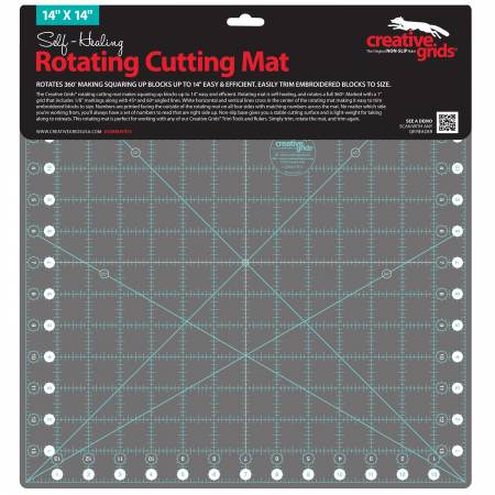 14in x 14in Self-Healing Rotating Rotary Cutting Mat by Creative Grids (CGRMAT14) - LOCAL PICK UP ONLY