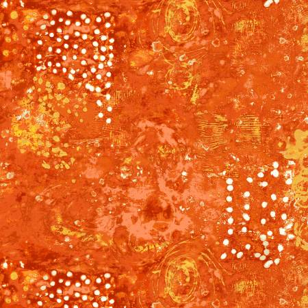 Citrus (52814D-11) - Spotted Graffiti by Marcia Derse Collection for Windham Fabrics - $21.96/m ($20.27/yd)