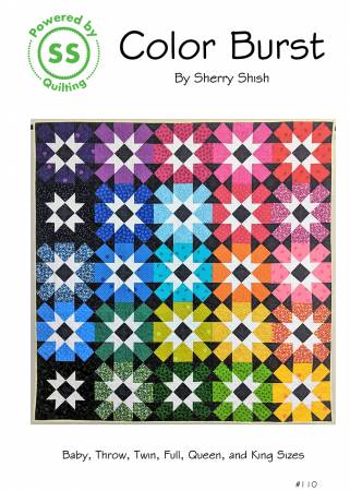 Color Burst Quilt Pattern by Sherry Swish from Powered by Quilting