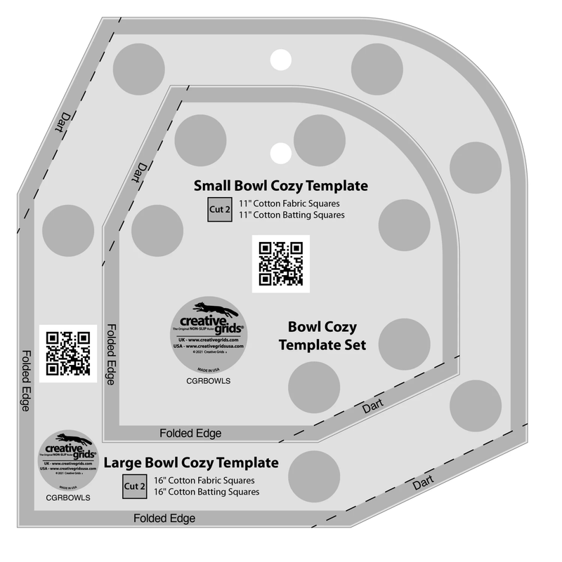 PRE ORDER - Creative Grids Bowl Cozy Template Set (CGRBowls)