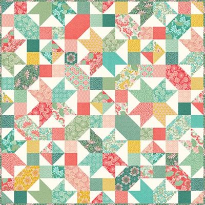 Dance Party Quilt Kit featuring Tango by Kate Spain for Moda Fabrics