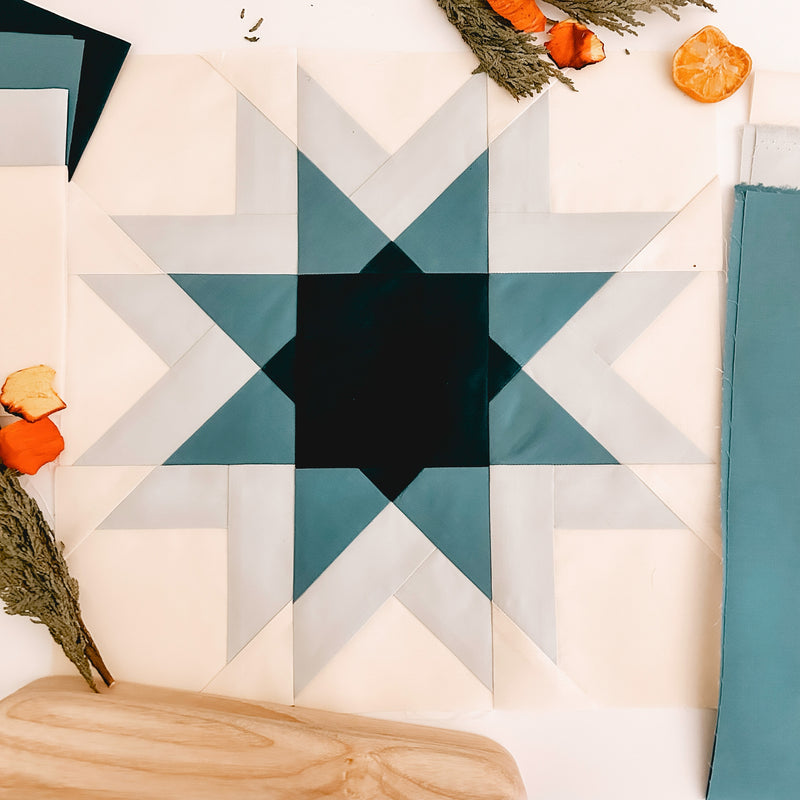 December Star Foundation Paper Piecing Pattern from Tiny Llama Quilts (PDF Download)