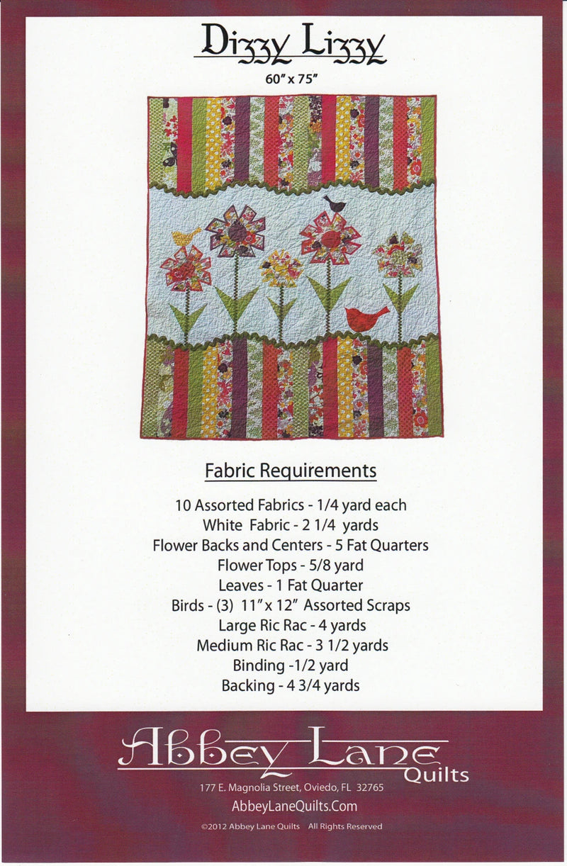 Dizzy Lizzy Quilt Pattern by Abbey Lane Quilts