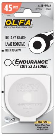 45mm Endurance Rotary Cutter Blade by Olfa - 2 pack