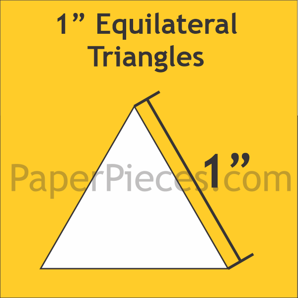 1" Equilateral Triangle Shapes Pack (100 pcs) by Paper Pieces