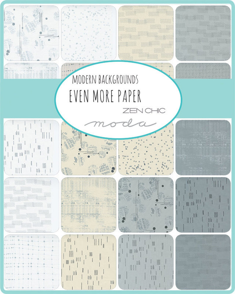 Even More Paper - Layer Cake (42 - 10" Squares) - Modern Backgrounds by Zen Chic for Moda Fabrics