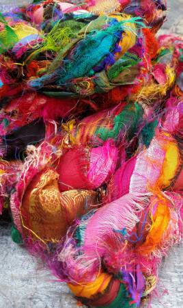 Eyelash Silk Sari Ribbon From Artistic Artifacts In Yarn