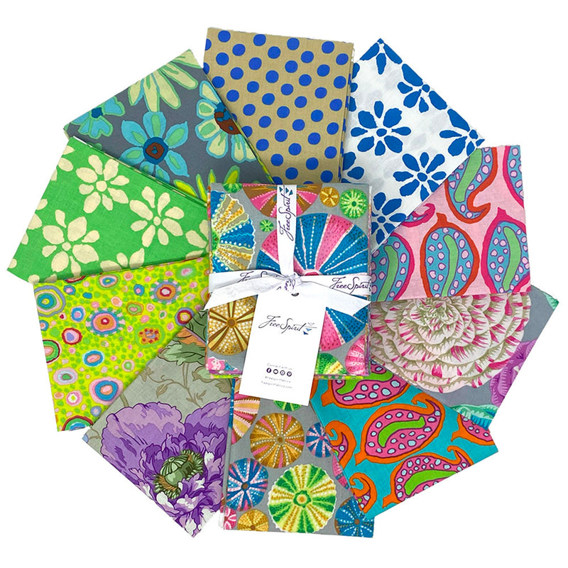 Cool - Fat Quarter Bundle - August 2024 Collection by Kaffe Fassett for FreeSpirit Fabrics