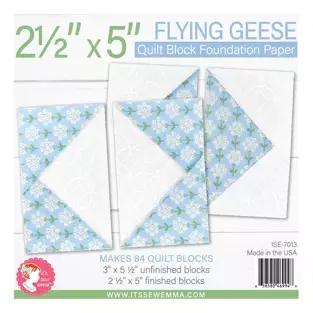 Flying Geese Quilt Block Foundation Paper Piecing Pad - 2.5" x 5" Block by Lori Holt for It&
