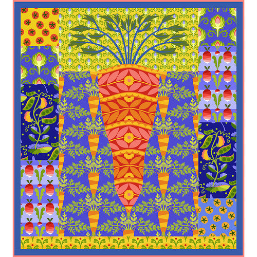 PRE ORDER - Gigantic Carrot Wall Hanging Quilt Kit by Jane Sassaman from FreeSpirit Fabrics - Arrives January 2026