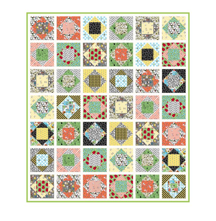 PRE ORDER - Good Grief Quilt Kit featuring fabric from the Peanuts Collections by Northcott Fabrics - Arrives May 2026