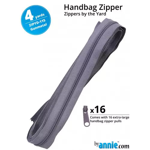 Gunmetal - Zipper by the Yard (4yds) by Annie&