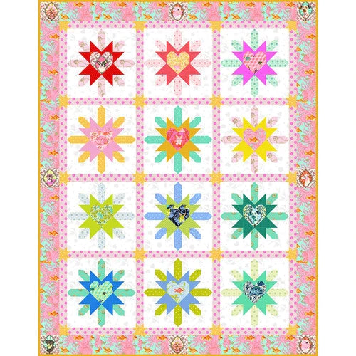 Heart Burst Quilt Kit featuring Besties and True Colors by Tula Pink for FreeSpirit Fabrics