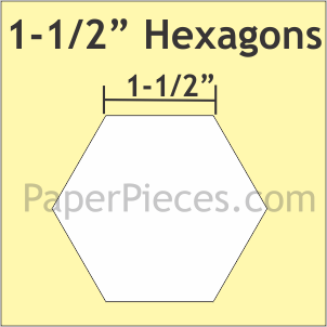 1.5" Hexagon Shapes Pack (300 pcs) by Paper Pieces