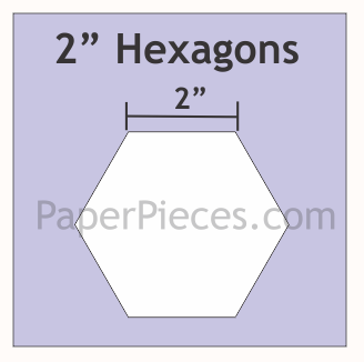 2" Hexagon Shapes Pack (25 pcs) by Paper Pieces