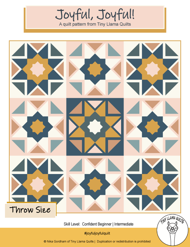 Joyful, Joyful Quilt Pattern from Tiny Llama Quilts (PDF Download)