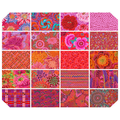 Ruby - Fat Quarter Bundle (20 FQs) - New Classics Plus by Kaffe Fassett Collective for FreeSpirit Fabrics - PRE ORDER Arrives March 2025