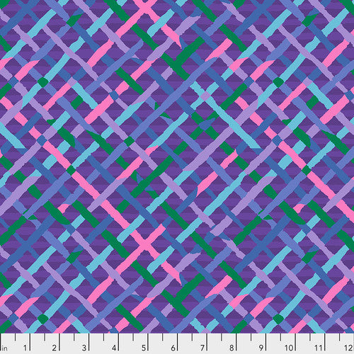 Kaffe Fassett Collective - Plum Mad Plaid - $19.99/m ($18.42/yd)