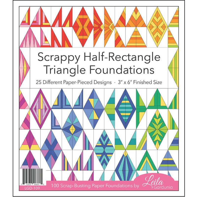 Scrappy Half-Rectangle Triangles Foundation Paper Piecing Pad from Leila Gardunia