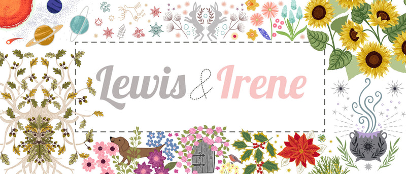 French Grey on Floral Trellis - Brensham by Lewis & Irene - $19.96/m ($18.42/y)