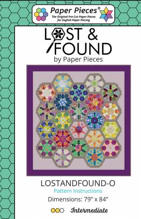 Lost and Found Quilt Pattern and Piece Pack by Paper Pieces (English Paper Piecing)