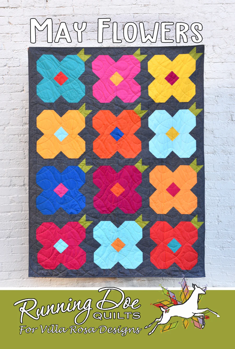 May Flowers Quilt Kit by Villa Rosa Designs featuring Seaglass Summer from Moda Fabrics