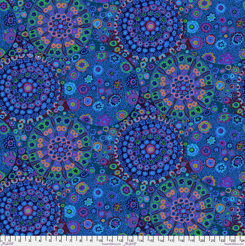 Millefiore in Blue - 108" Wide Backing from the Kaffe Fasset Collective for FreeSpirit Fabrics