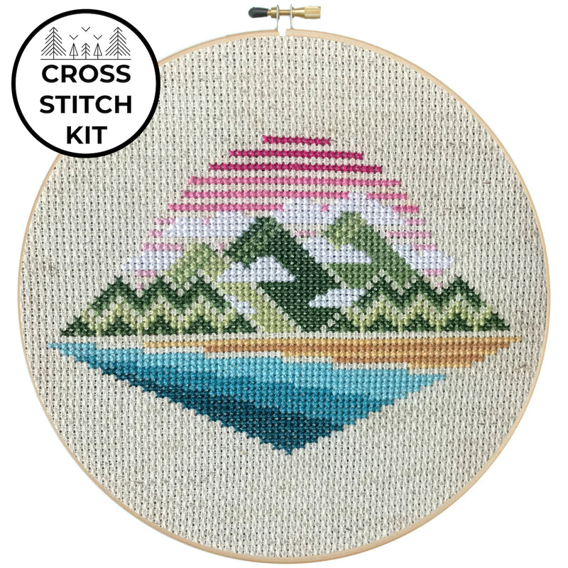Misty Mountains Cross Stitch Kit by Pigeon Coop Designs