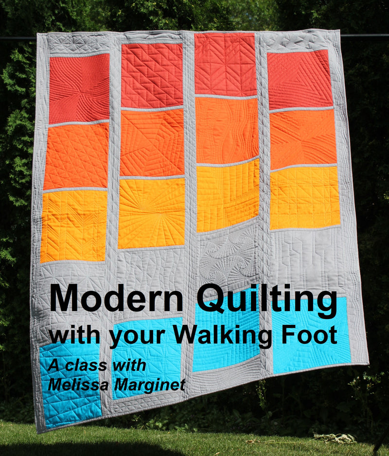 Modern Quilting With Your Walking Foot With Melissa Marginet - ZOOM Class - Feb 21 11:00 to 5:30 CST