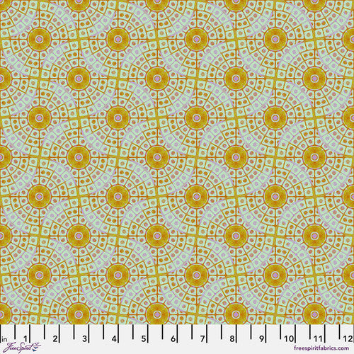 Mosaic - Chandelier Medium in Gold by Billy Reue for FreeSpirit Fabrics