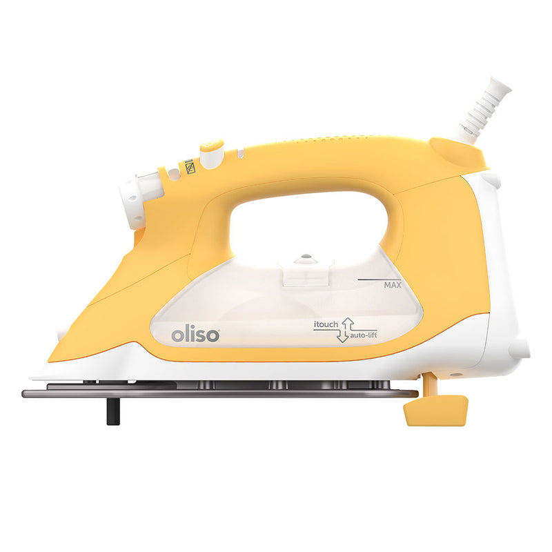 OLISO TG1600 Pro Plus Smart Iron - Designed for Quilters and Sewers - Yellow
