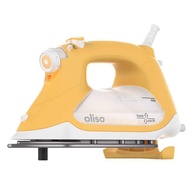 OLISO TG1600 Pro Plus Smart Iron - Designed for Quilters and Sewers - Yellow