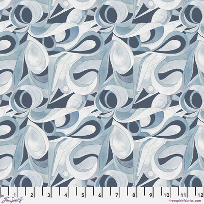 Swirl - Indigo - Sea Sisters by Shell Rummel for Free Spirit Fabrics
