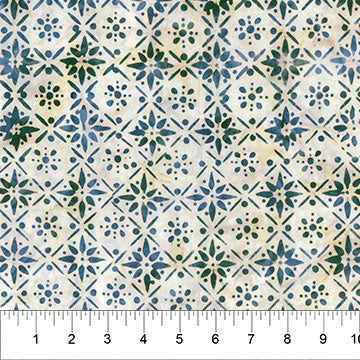 Ivory Daisy Tile - Pearls Collection by Banyan Batiks for Northcott Fabrics - $17.96/m ($16.58/yd)