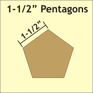 1.5" Pentagon Shapes Pack (50 pcs) by Paper Pieces