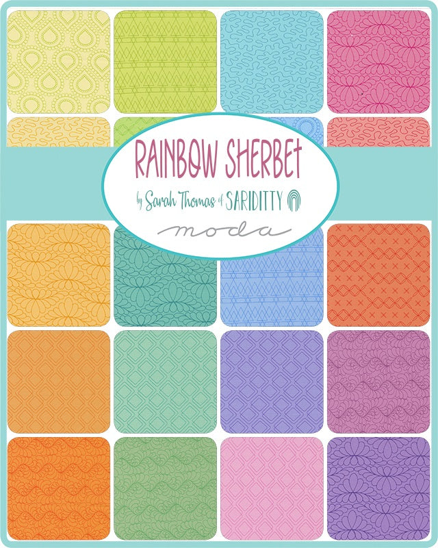 Rainbow Sherbet - Layer Cake (42 10" Squares) by Sariditty for Moda Fabrics