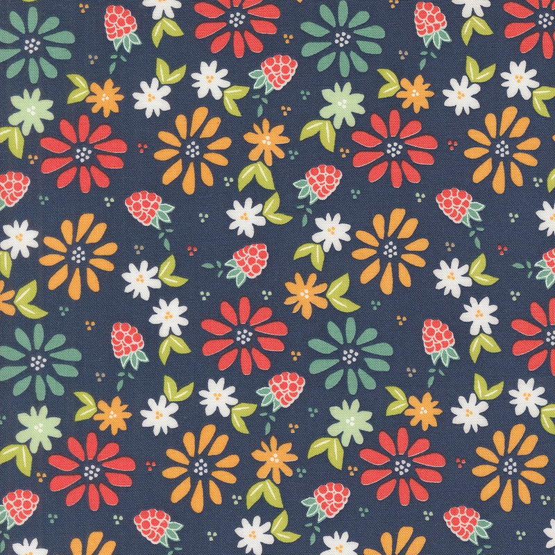Raspberry Summer by Sherri & Chelsea - Spring Berries in Blueberry (37690-20) for Moda Fabrics