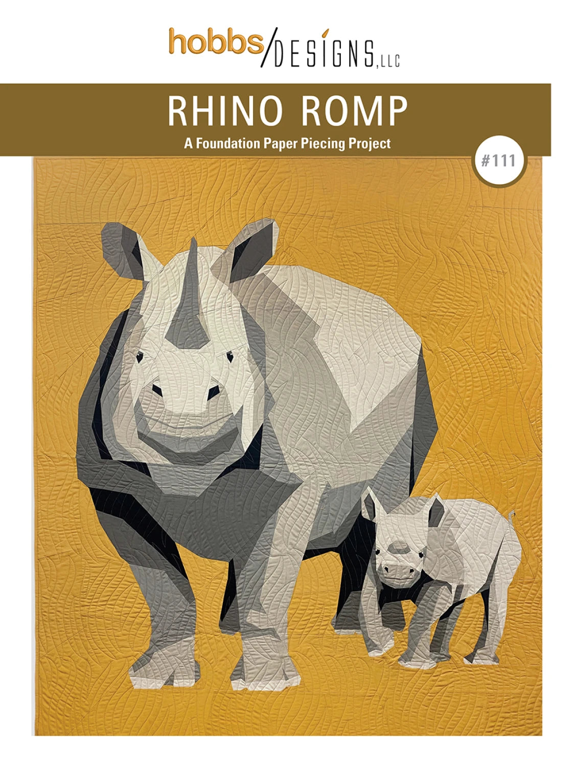 Rhino Romp Foundation Paper Piecing Pattern by Hobbs Designs ...