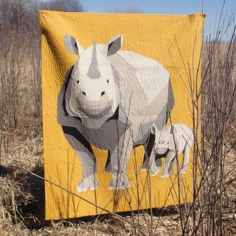 Rhino Romp Foundation Paper Piecing Pattern by Hobbs Designs